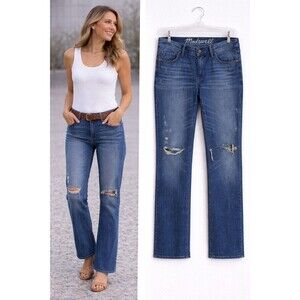 Madewell Rail Straight Jeans Size 28 34 Distressed Look